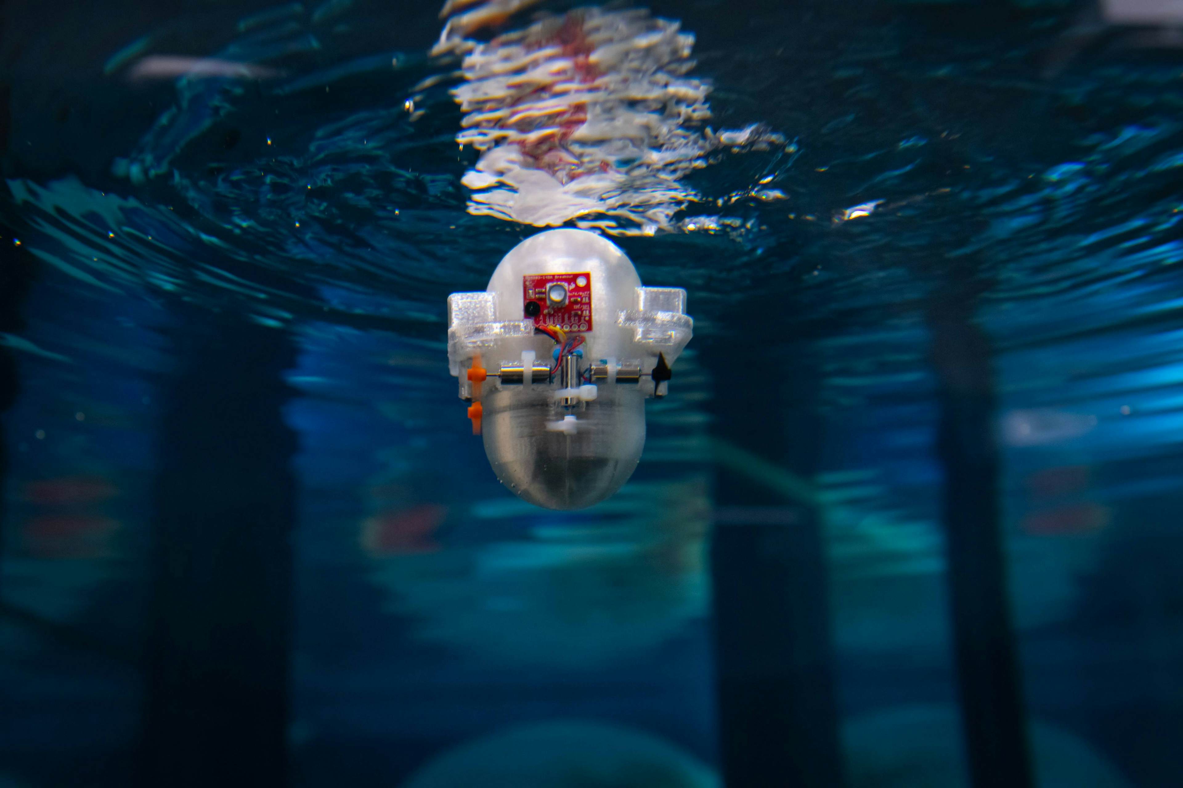 Image of the CARL-Bot, a small ocean-mapping robot