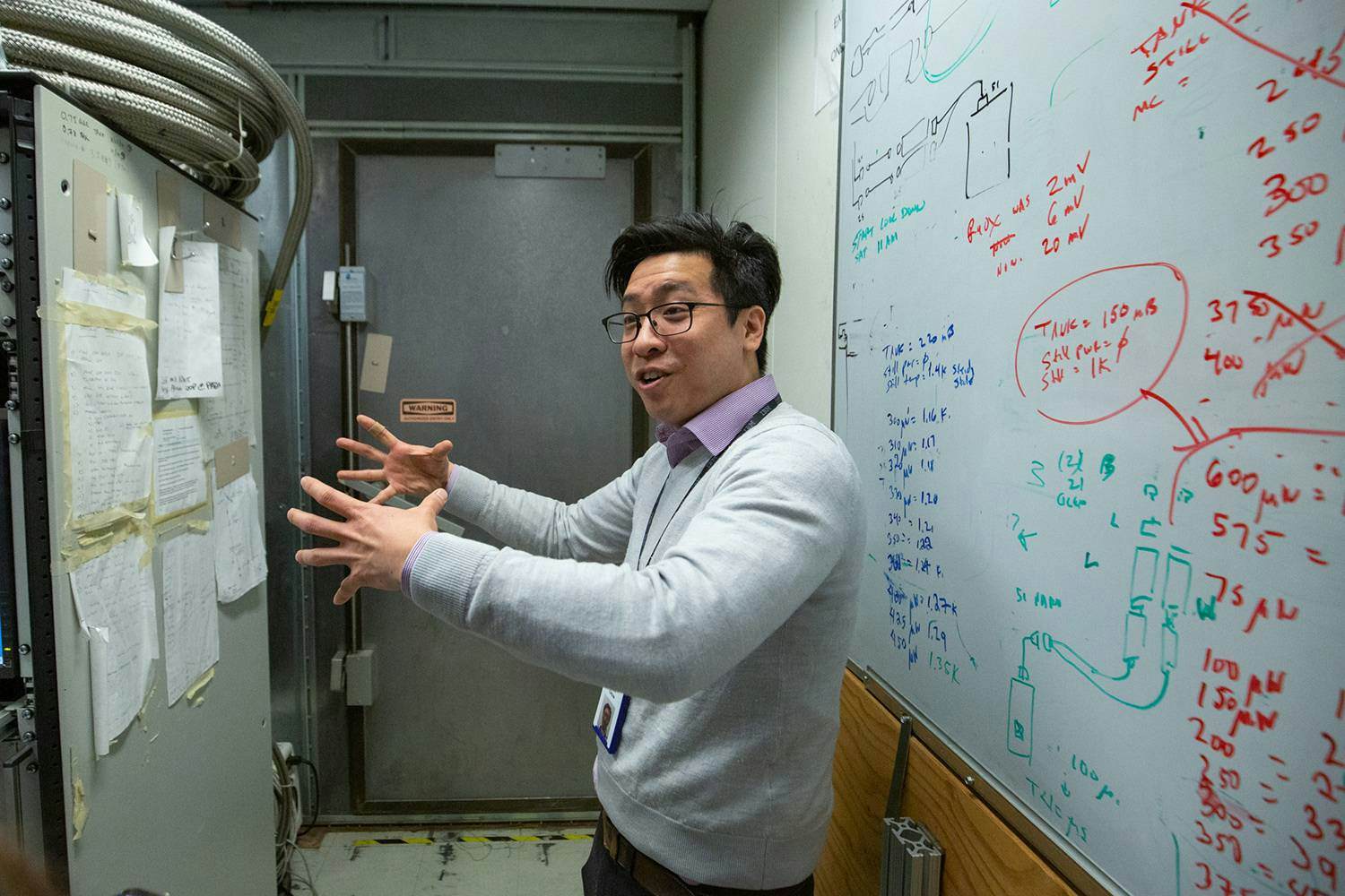 Jerry Chow of IBM quantum in front of a white board
